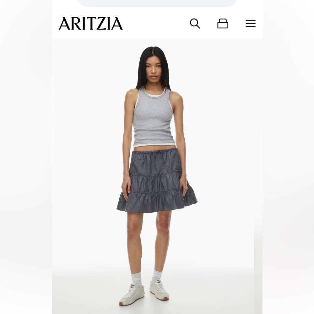 Aritzia Sunday Best Maroon Skirt NWT Size M